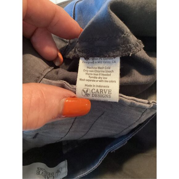 Carve Designs Button Up Skirt Sz 8 Brown Stretch - Picture 3 of 6